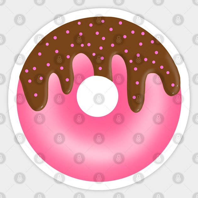 Cute pink donut (type 2) Sticker by Cute Stickers And More